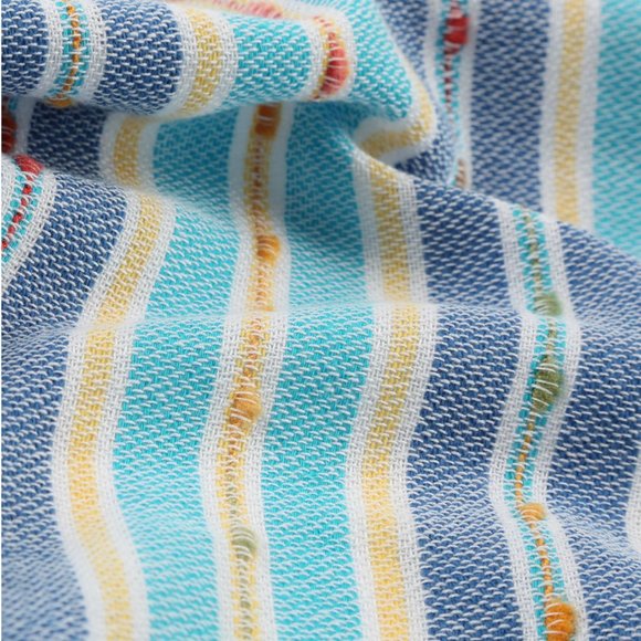 Sand Free Bohemian Turquoise Blue Towels - 100% Cotton Boho Beach Bath Towel - Picture 4 of 10